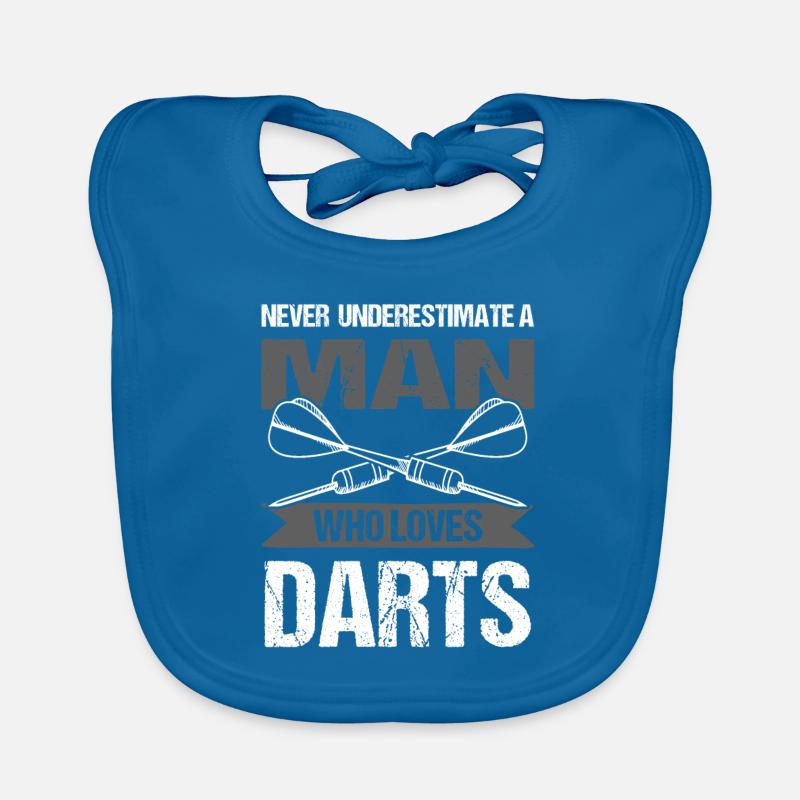 mann dart liebe - Baby Bio-Lätzchen - Pfauenblau