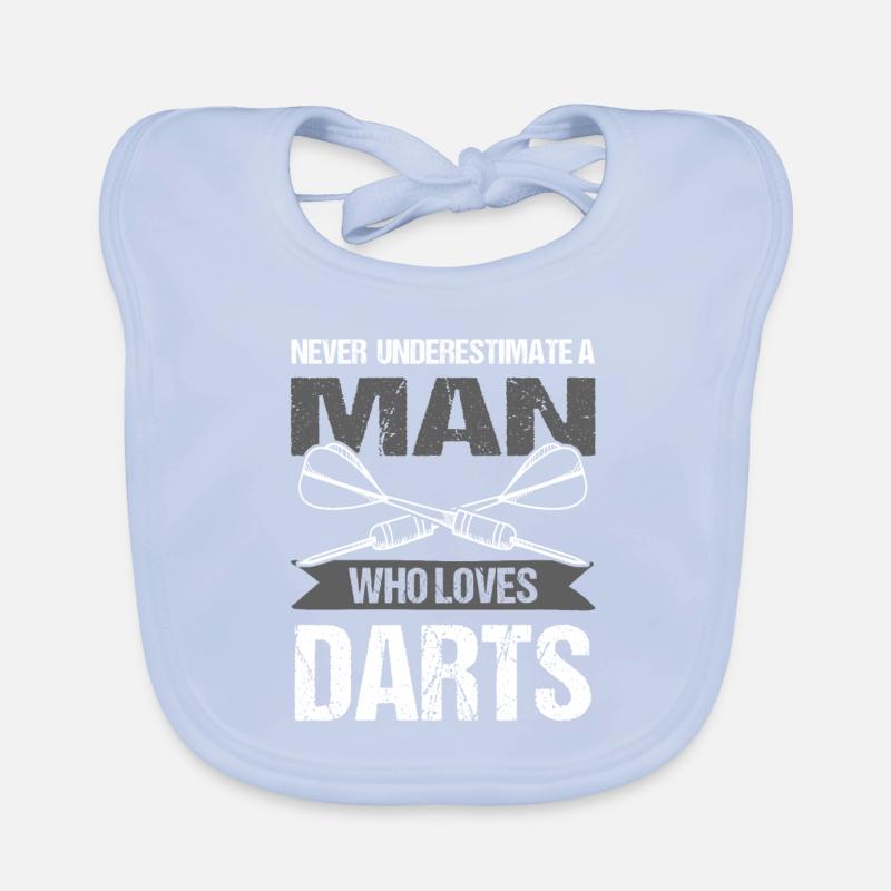 Man Darts Love Organic Baby Bibs