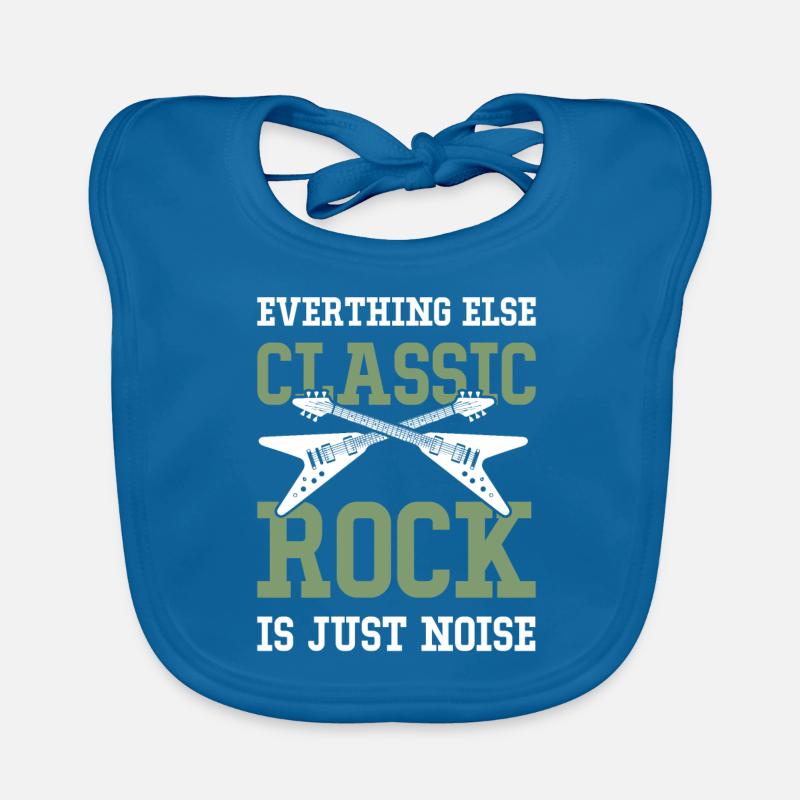 Rock - Bavoir bio Bébé - bleu paon