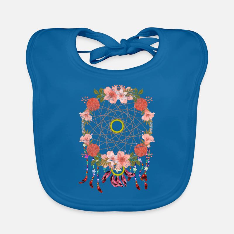 Boho Hippie Schmuck Geschenk Blumen Traumfänger Baby Bio-Lätzchen