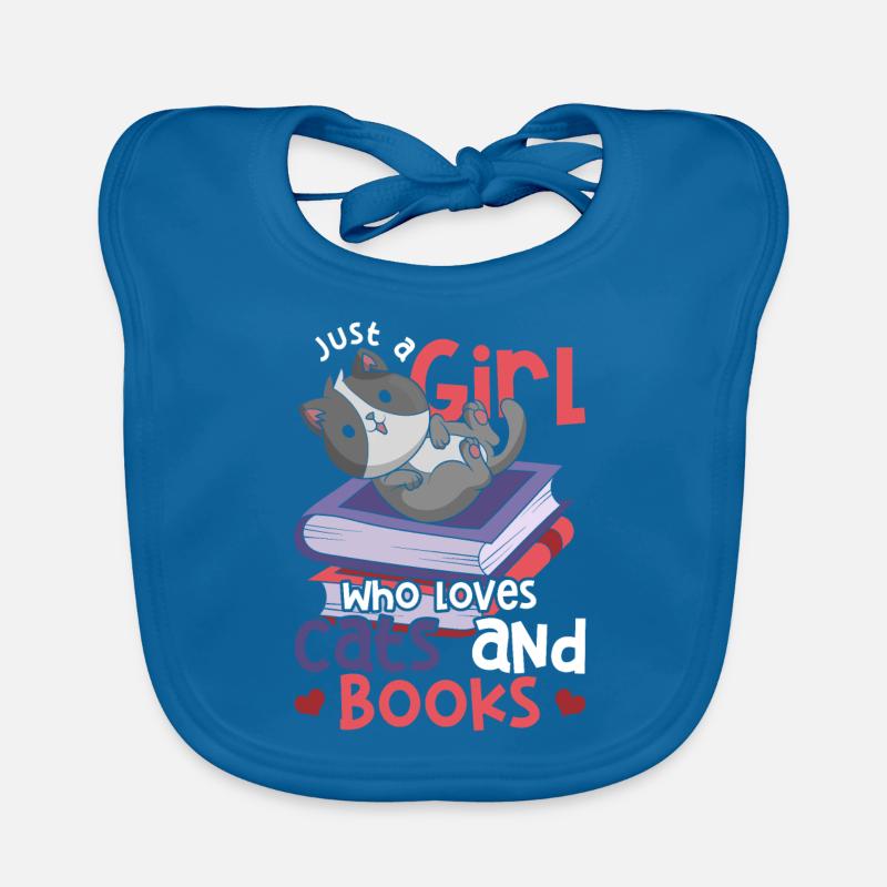 Leseratte Mädchen Katzen Geschenk Bücher Lesen Baby Bio-Lätzchen