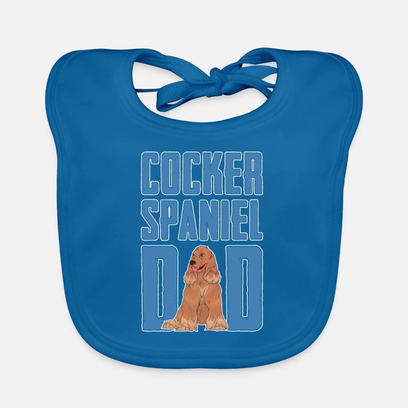 Dogs Daddy Father's Day Gift Cocker Spaniel Organic Baby Bibs
