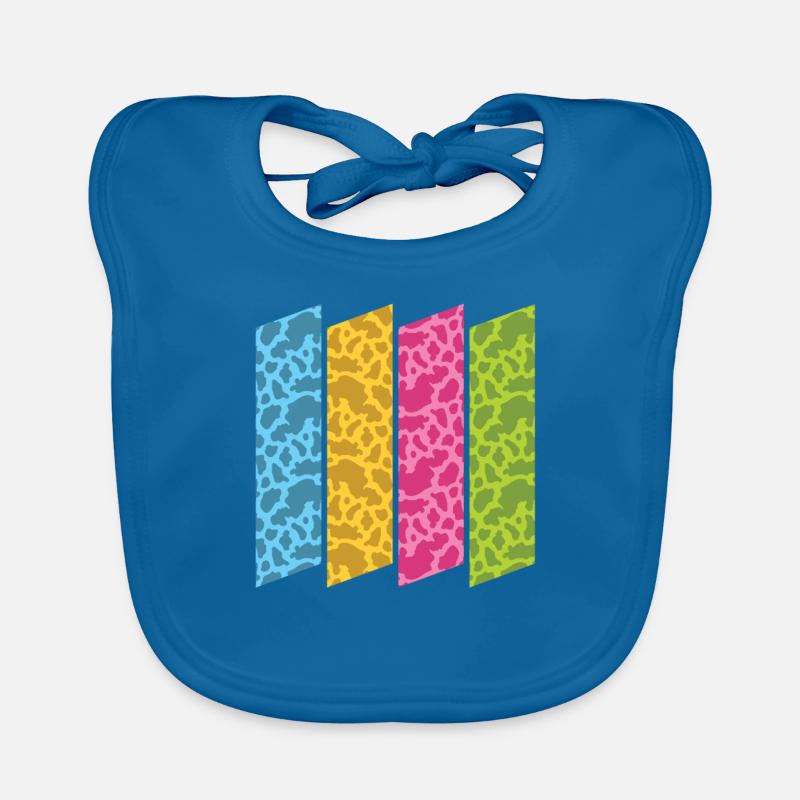 Buntes Kuh Muster Bauernhof Tier Geschenk Kuh Baby Bio-Lätzchen