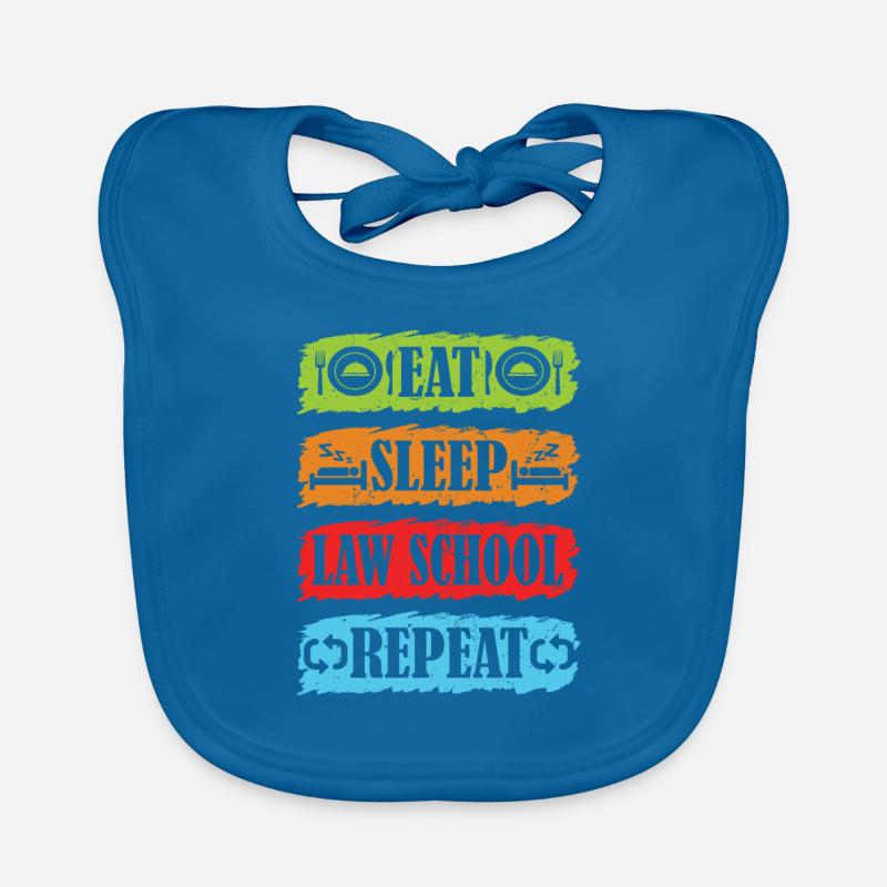 Eating, sleeping, law studies, repeating lawyer Organic Baby Bibs
