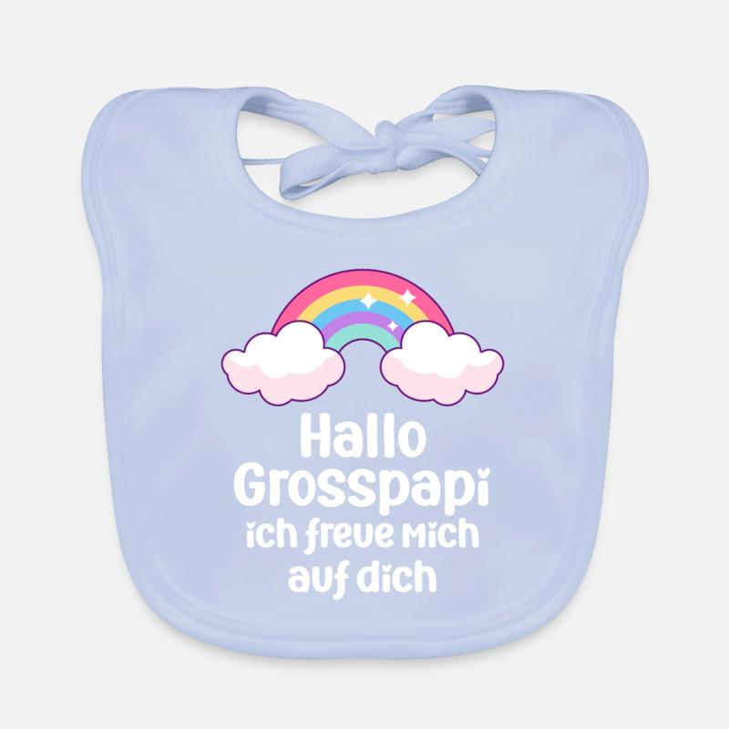 Hallo Grosspapi befördert zum Grosspapi Opa Baby Bio-Lätzchen