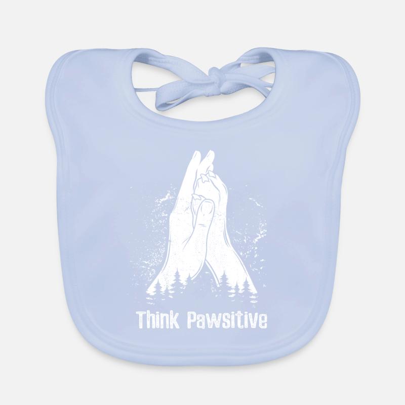 Think Pawsitive - Main + Patte de chien - High Five Bavoir bio Bébé