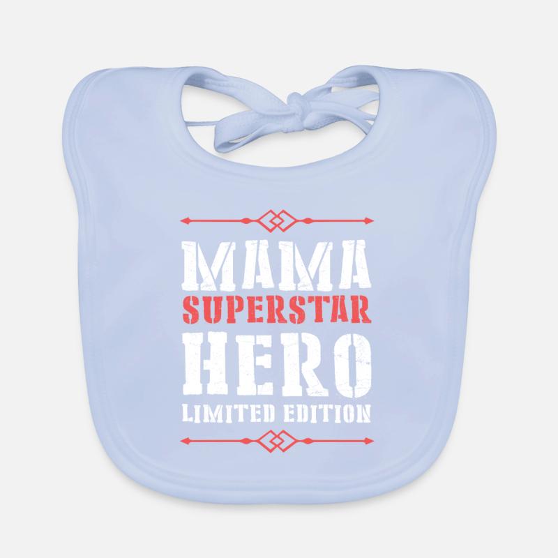 Best Mom Hero Saying Organic Baby Bibs