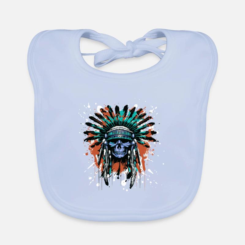 Apache Crâne Indien Coloré Bavoir bio Bébé