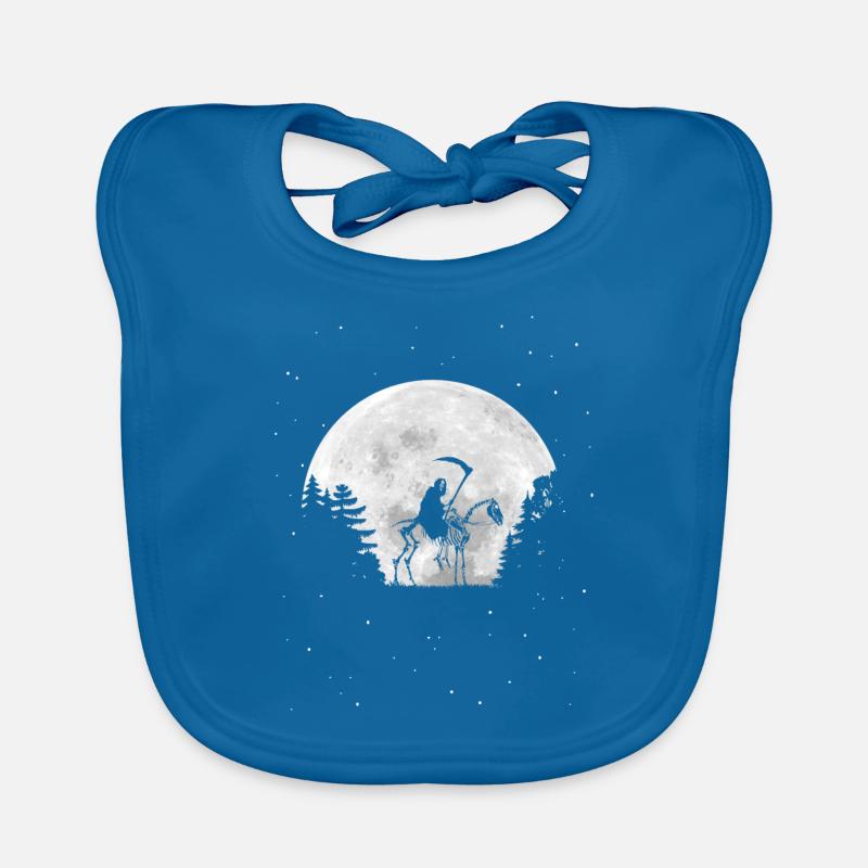 Grim Reaper with Cowl and Skull - Full Moon Organic Baby Bibs