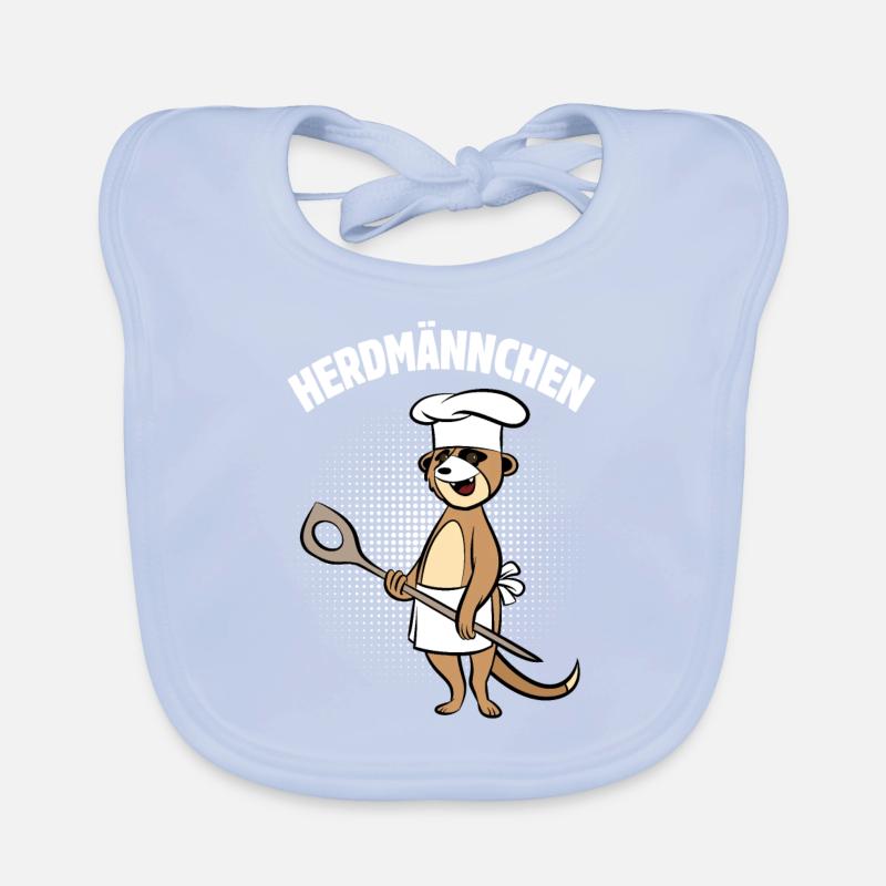 Herdmännchen - Erdmännchen mit Kochlöffel Baby Bio-Lätzchen
