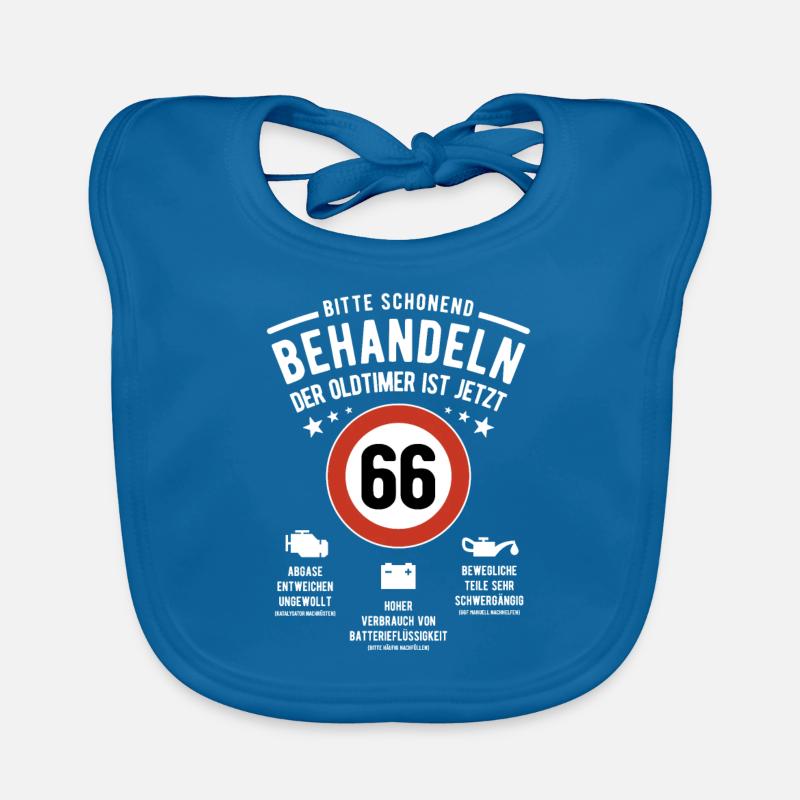 Oldtimer schonend behandeln - 66. Geburtstag Baby Bio-Lätzchen