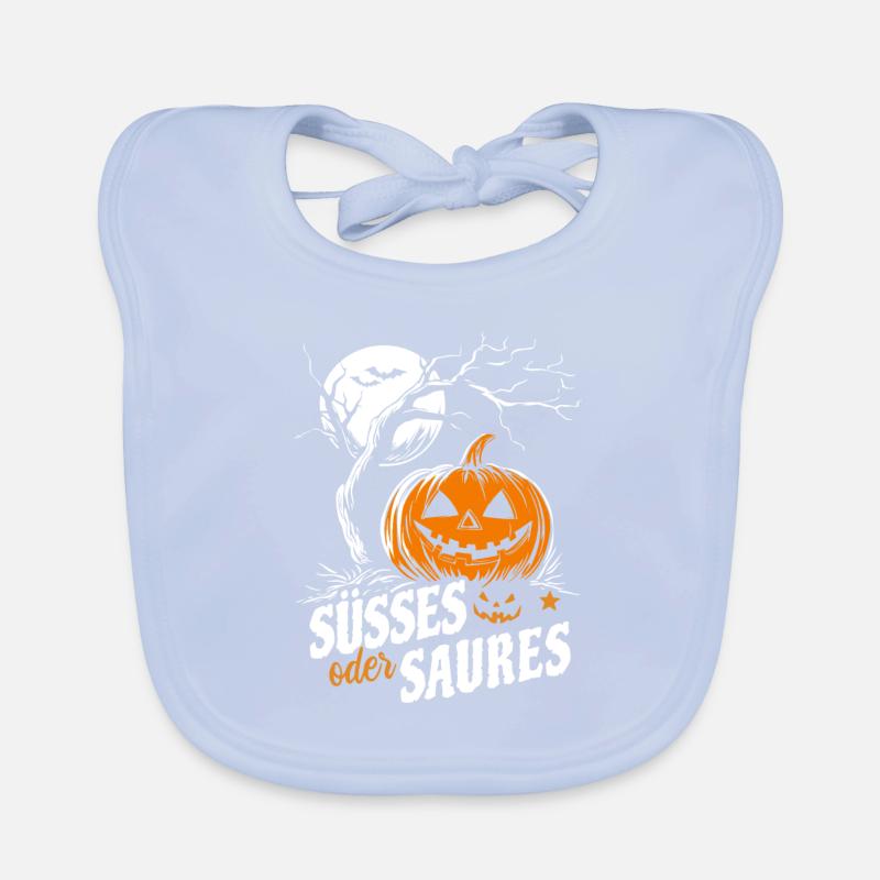 Halloween Kürbis - Süßes oder Saures Baby Bio-Lätzchen