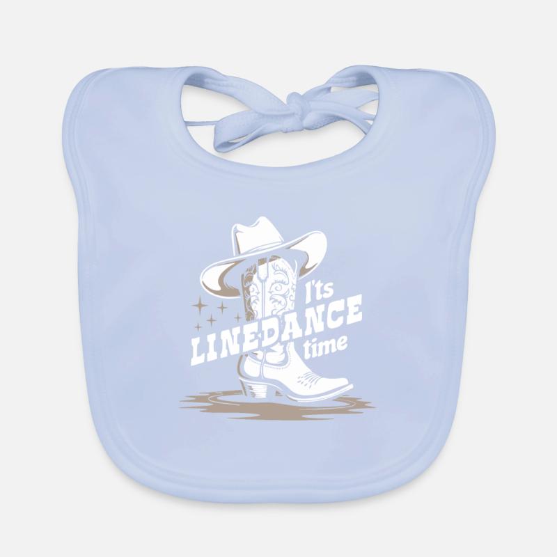 It's Linedance Time - Country Fan - Geschenk Baby Bio-Lätzchen