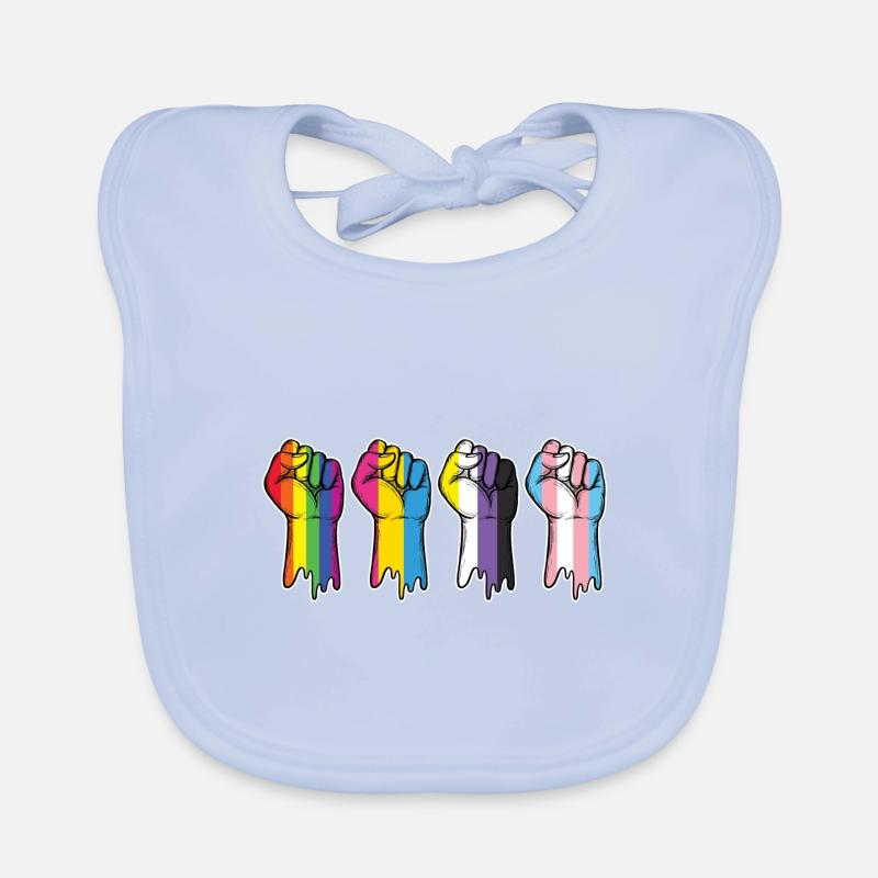 Pan Transgender Gift Non Binary LGBT Organic Baby Bibs