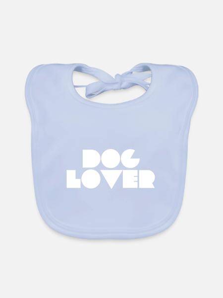Hundefreund - Baby Bio-Lätzchen - sky Blue - Vorne