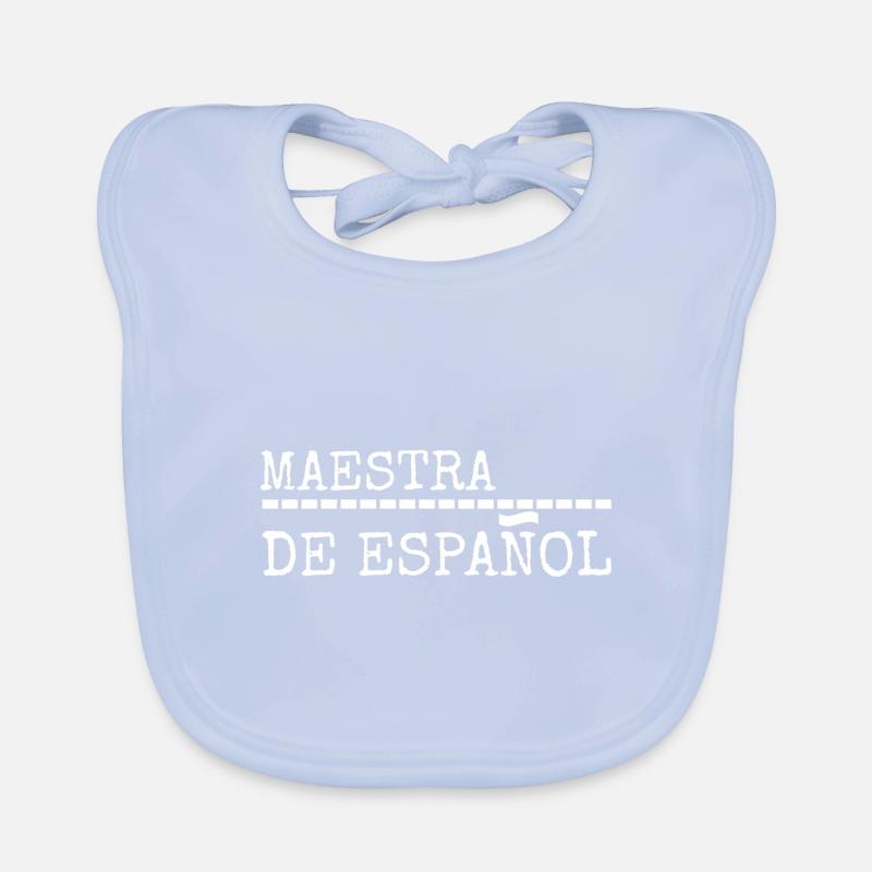 Maestra De Espanol Spanischlehrer Shirt Geschenk Baby Bio-Lätzchen