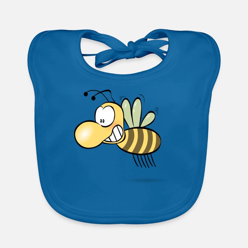 Funny cartoon bee gift idea Organic Baby Bibs