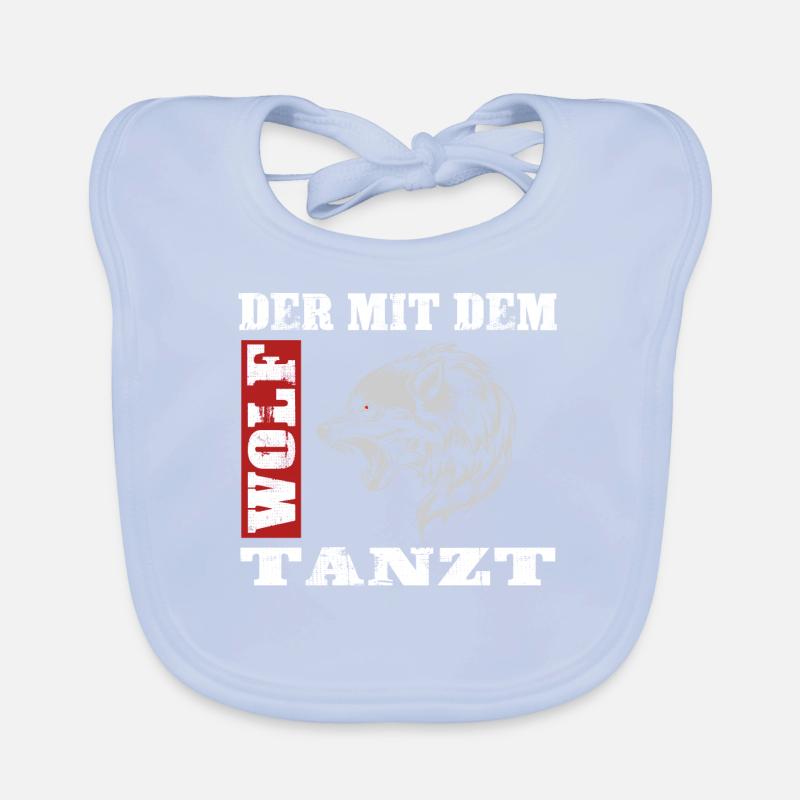 Der mit dem Wolf Tanzt Geschenk Baby Bio-Lätzchen