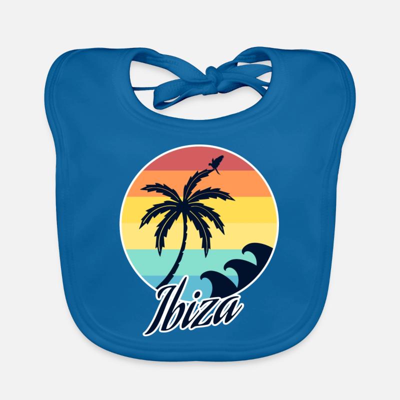 Ibiza - Bavoir bio Bébé - bleu paon