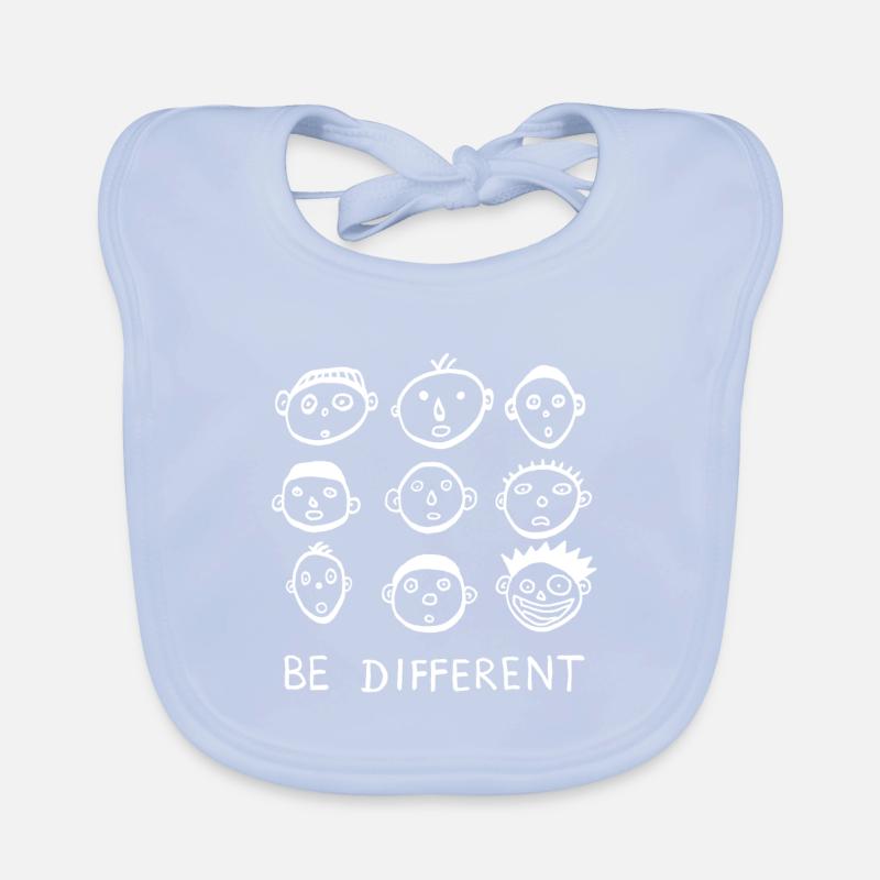 Be different sei anders statement cool lustig Baby Bio-Lätzchen