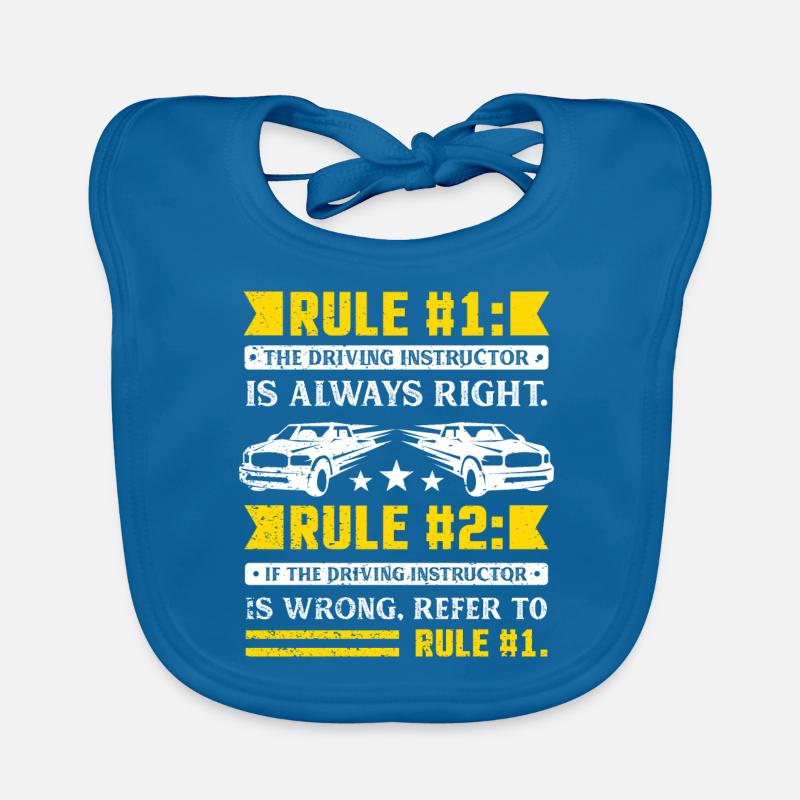 Driving Instructor Rules Organic Baby Bibs