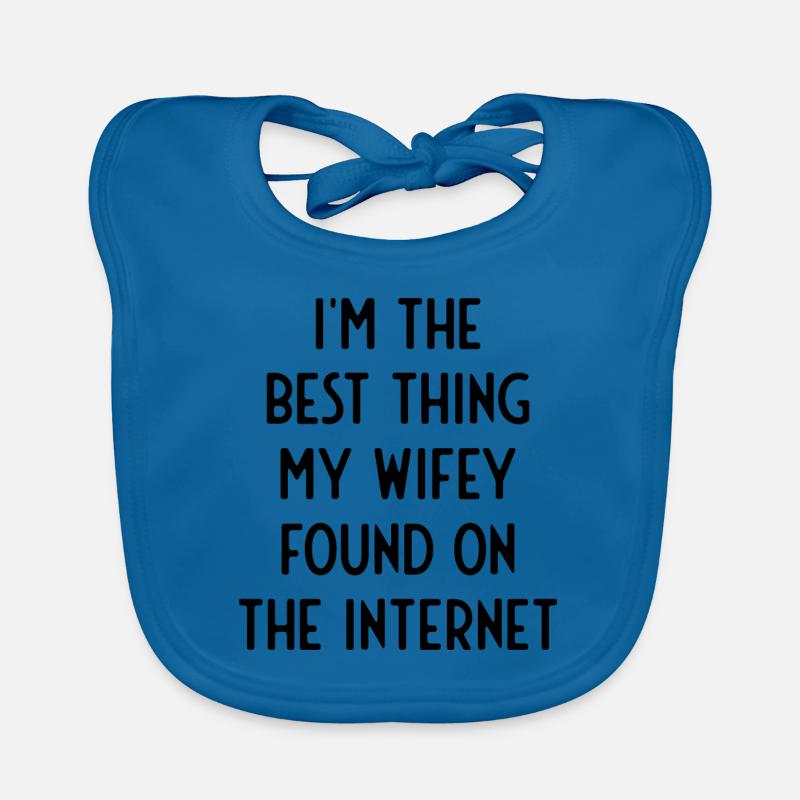 Paar, das sich online getroffen hat Ehemann Ehefra Baby Bio-Lätzchen