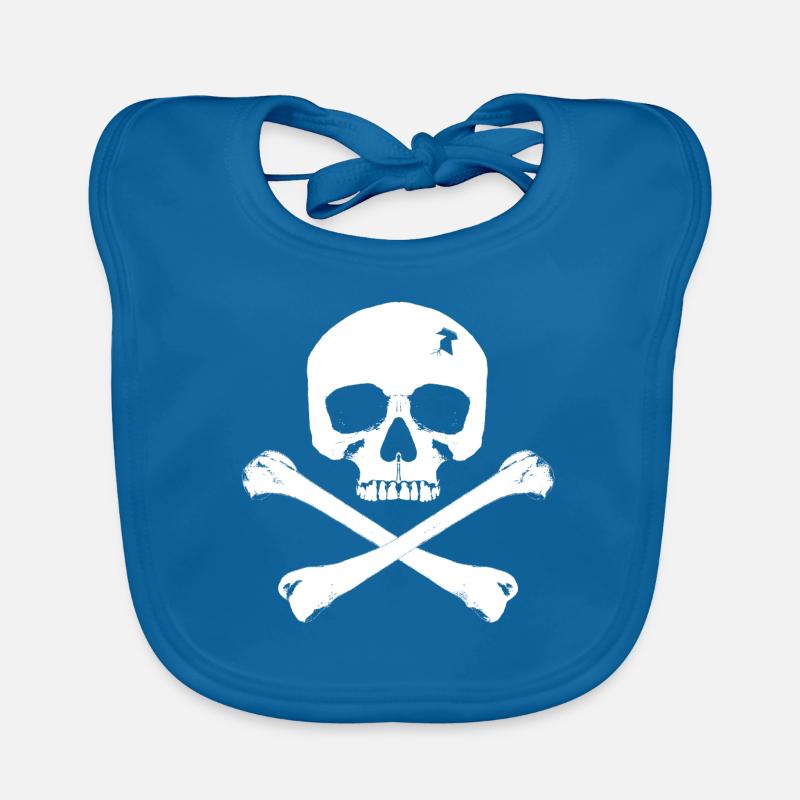 Pirate flag / skull with crossed bones Organic Baby Bibs