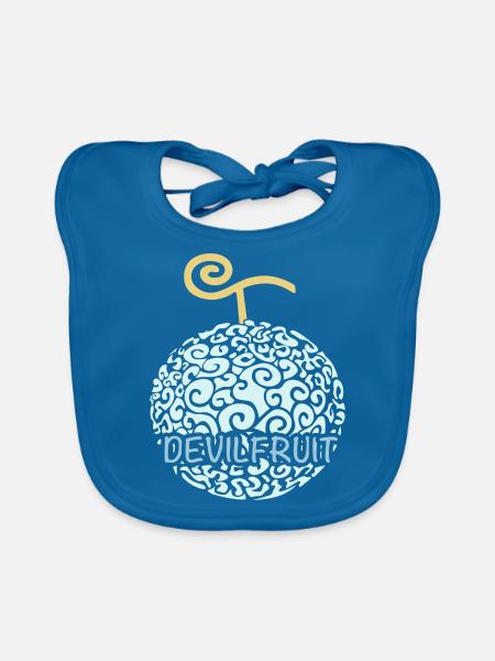 devil-fruit - Bavoir bio Bébé - bleu paon