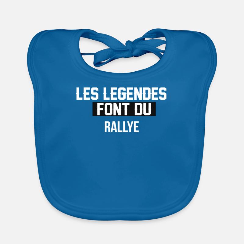 Rallye - Bavoir bio Bébé - bleu paon