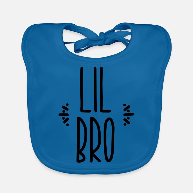 lil bro - Bavoir bio Bébé - bleu paon