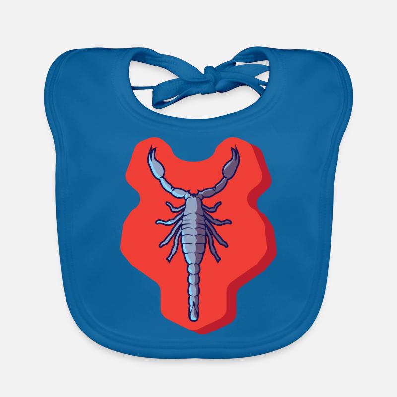 Zodiac Scorpion avec pointe de poison en gris Bavoir bio Bébé