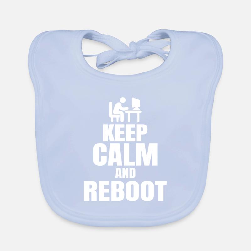 Admin Say Keep Calm Sys admin programmer Organic Baby Bibs