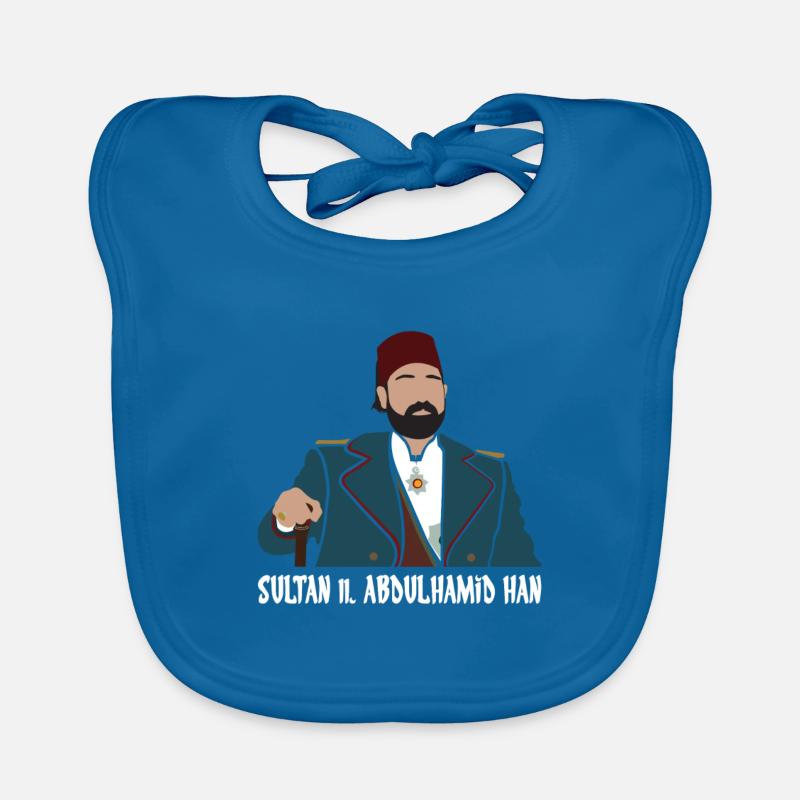 Sultan 2. Abdulhamid Han - Bavoir bio Bébé - bleu paon