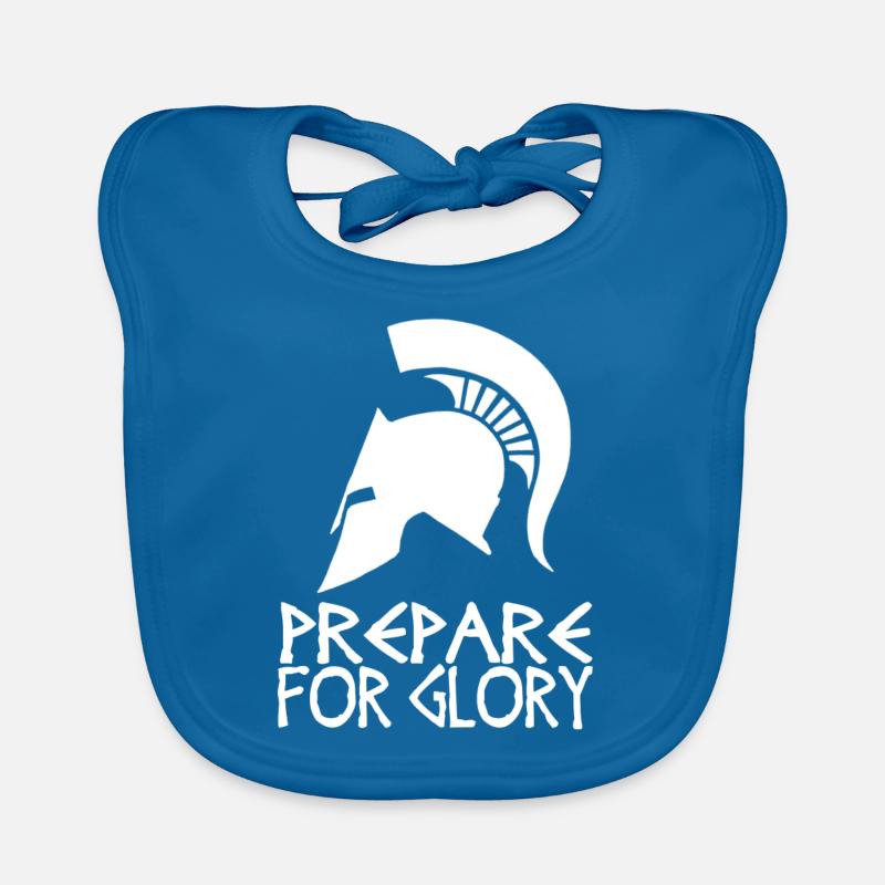 Sparta Préparation pour la gloire - Bavoir bio Bébé - bleu paon
