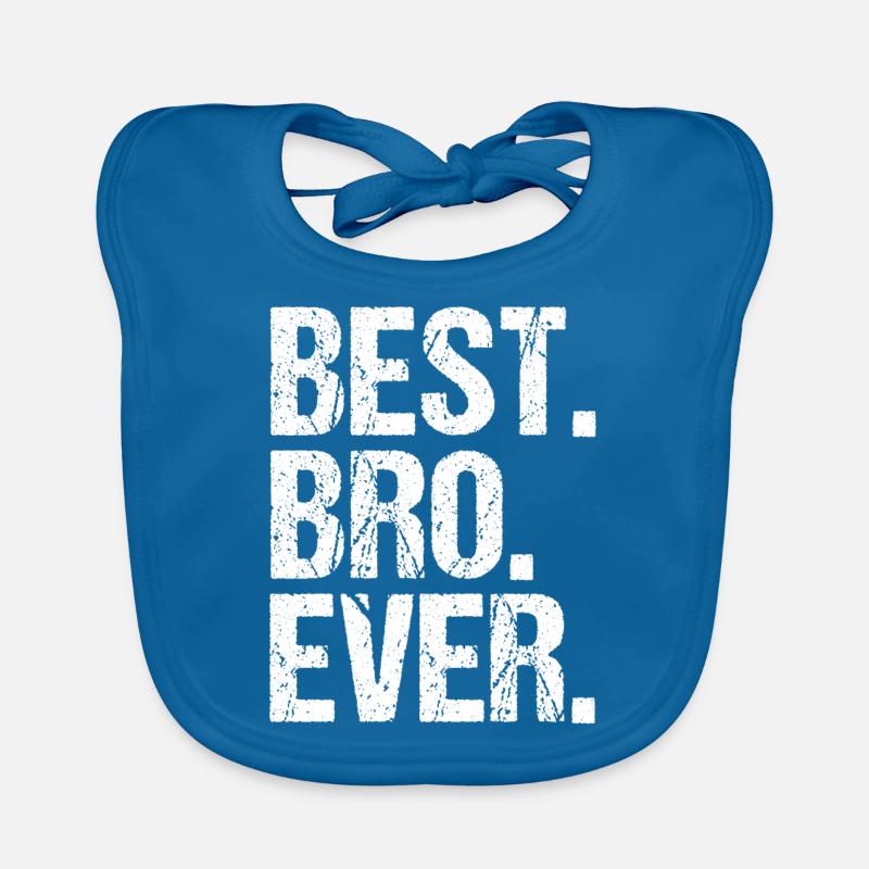 Best Bro Ever - Baby Bio-Lätzchen - Pfauenblau