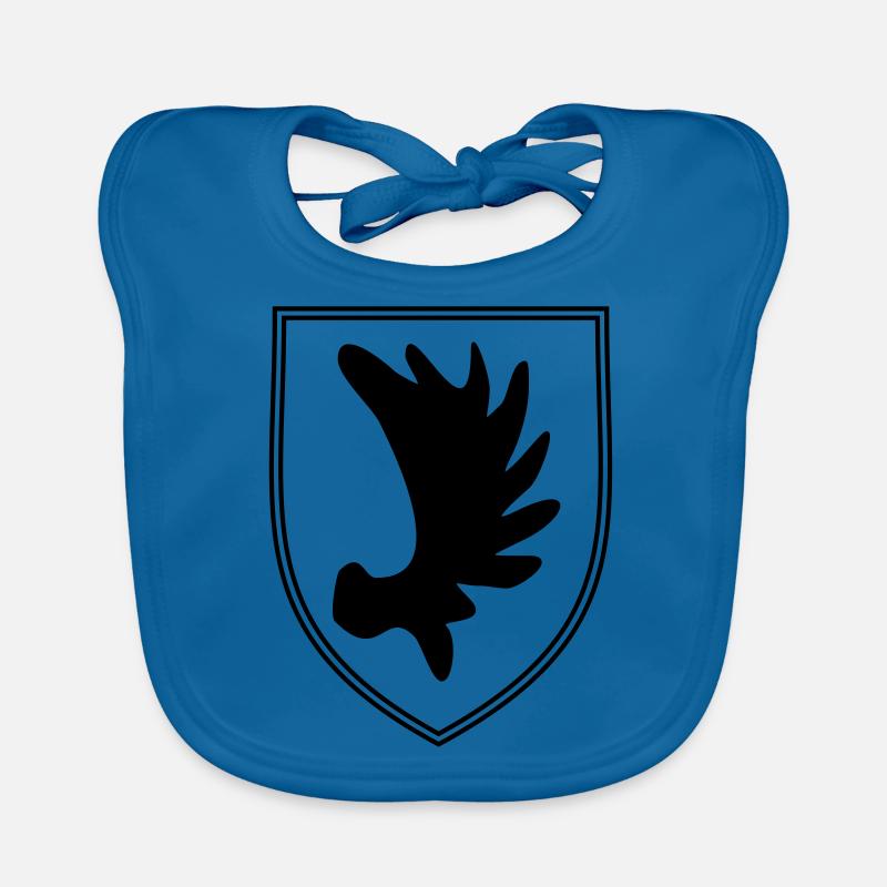 ostpreussen wappen - Baby Bio-Lätzchen - Pfauenblau