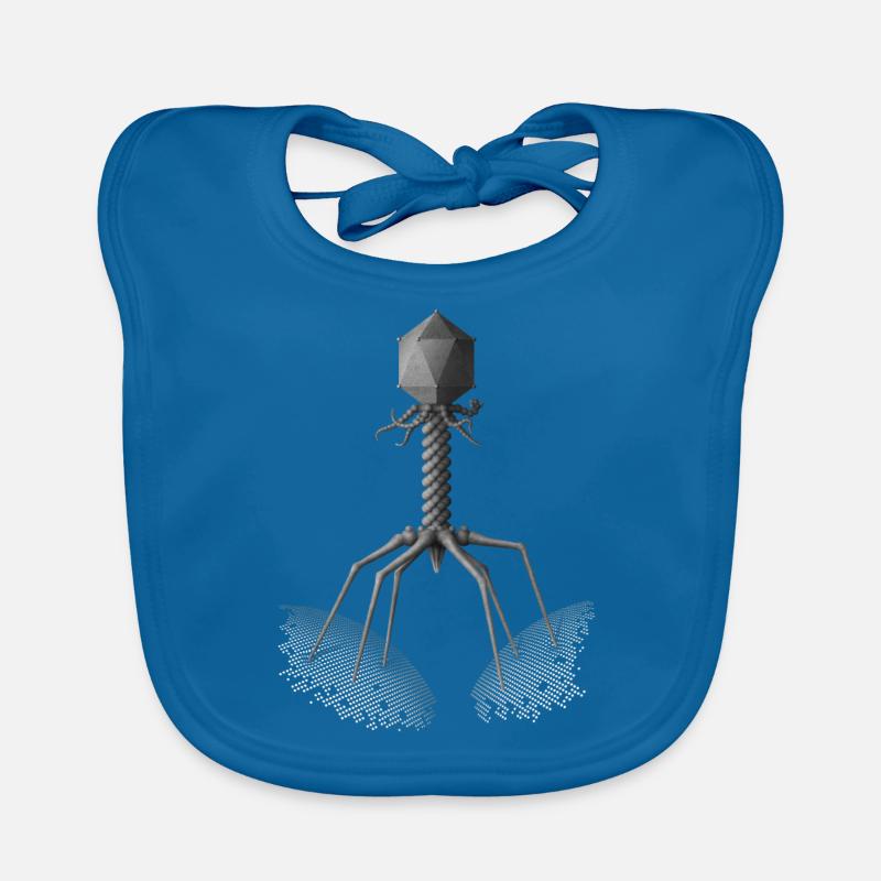 Phage - Bavoir bio Bébé - bleu paon