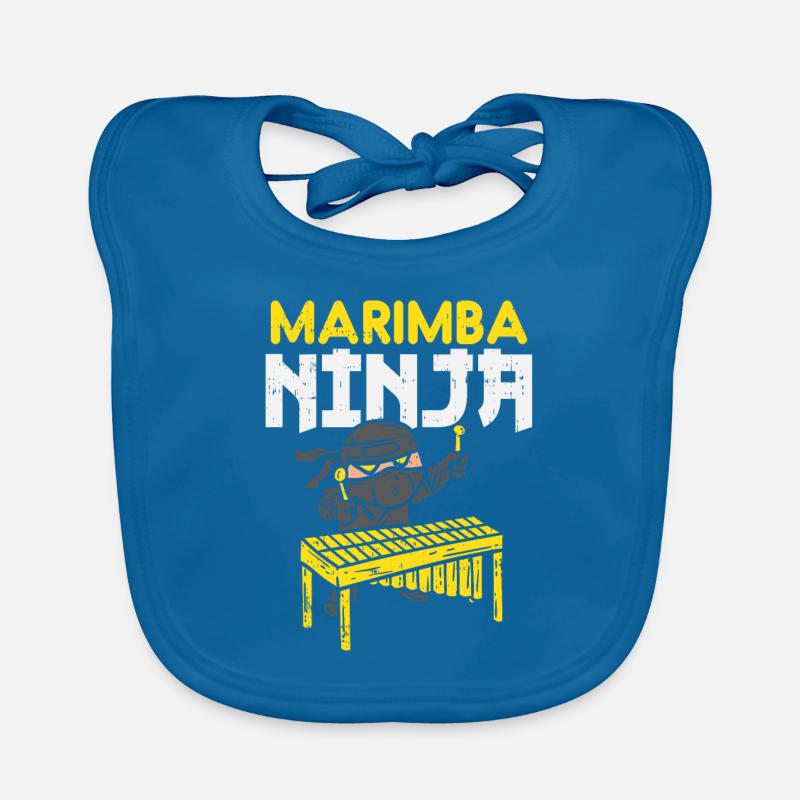Marimba Ninja For marimba mallets Organic Baby Bibs