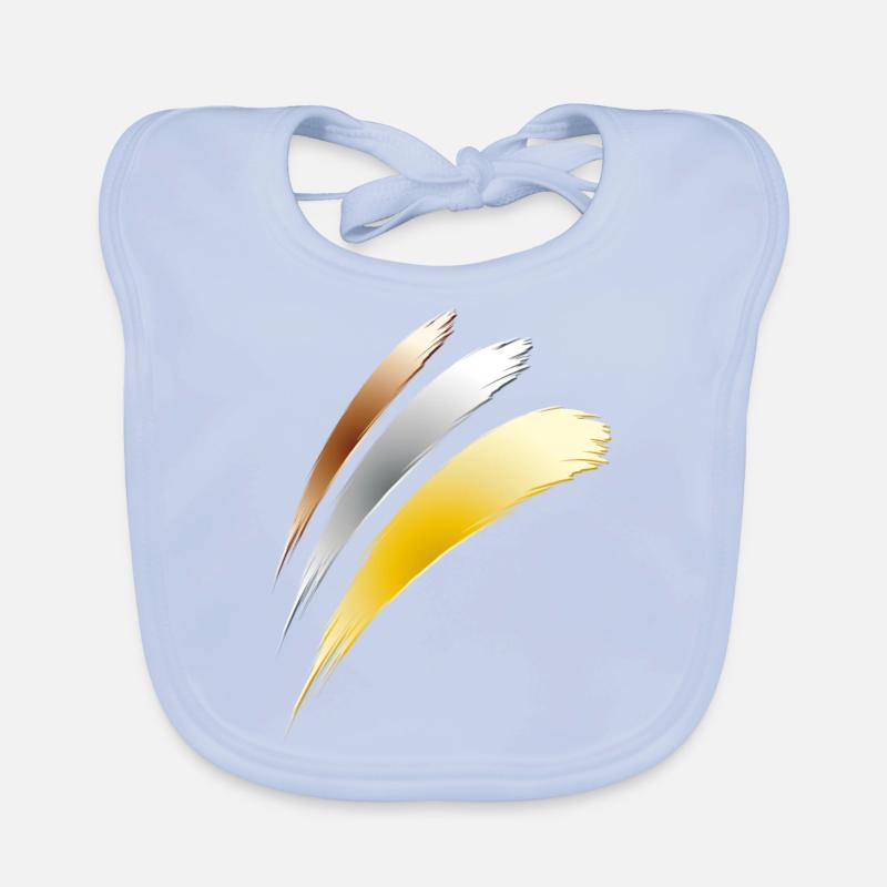 oro argento bronzo Bavaglino ecologico per neonato