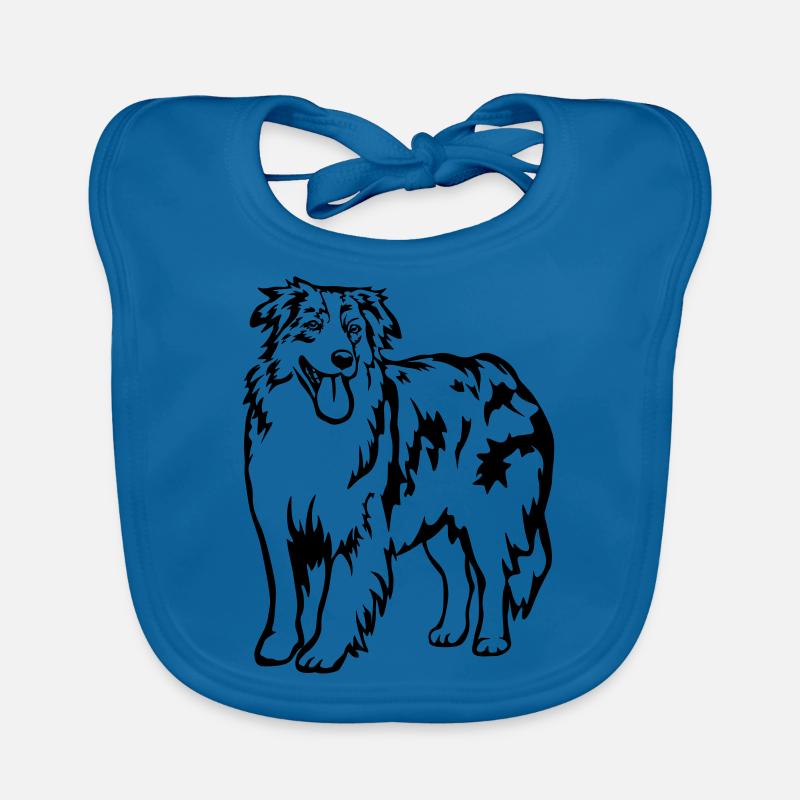 Australian Shepherd Organic Baby Bibs