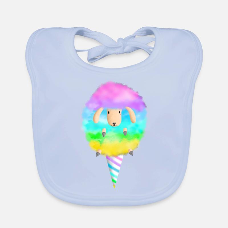 Cotton Candy Sheep Organic Baby Bibs