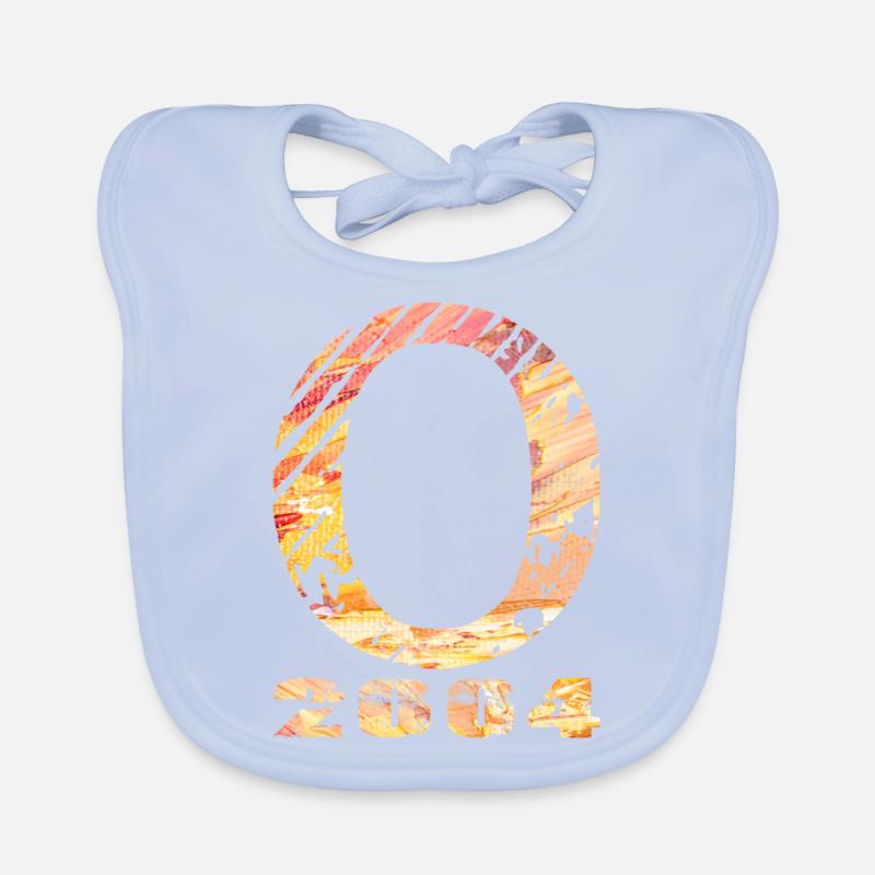 O 2004 Nom Année de naissance Cadeau Bavoir bio Bébé