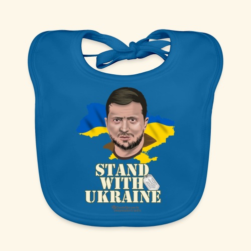 Selenskyj Stand with Ukraine - Baby Bio-Lätzchen