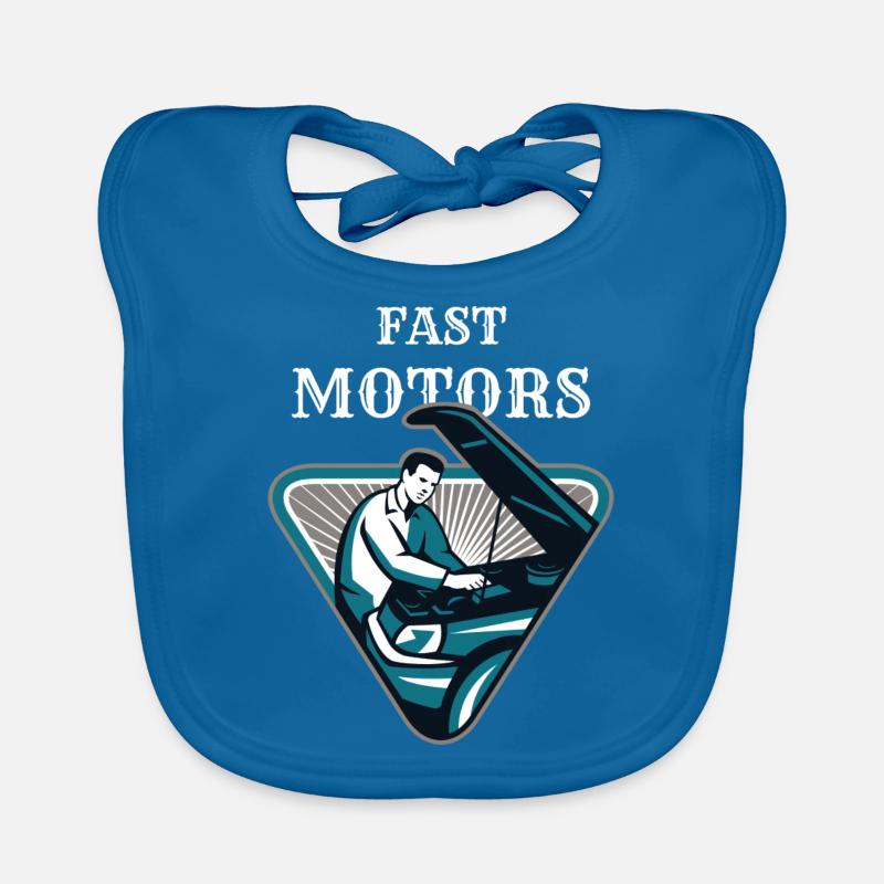 Fast Motors Organic Baby Bibs