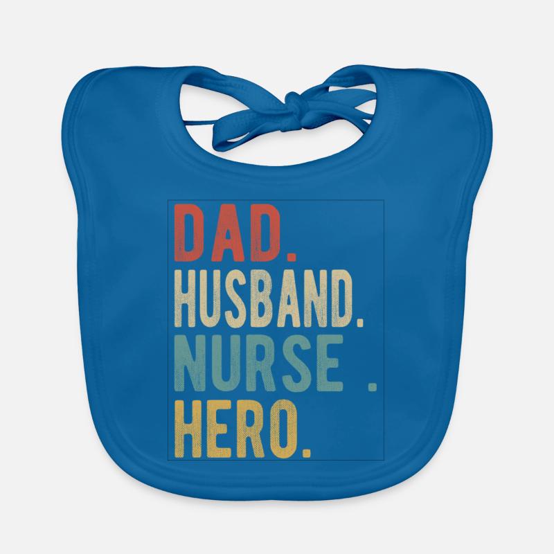 Krankenschwester Papa Ehemann Held Baby Bio-Lätzchen