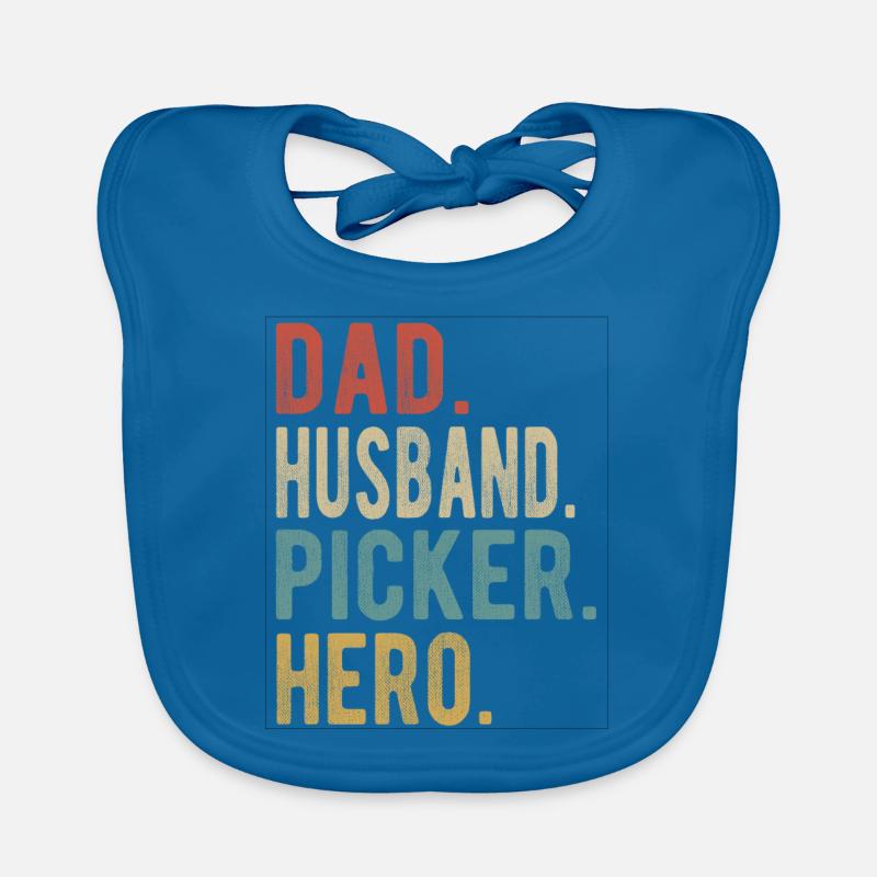Picker Papa Ehemann Held Baby Bio-Lätzchen