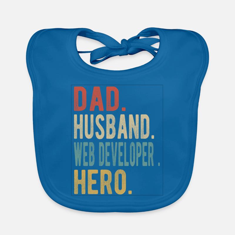 Web Entwickler Papa Ehemann Held Baby Bio-Lätzchen