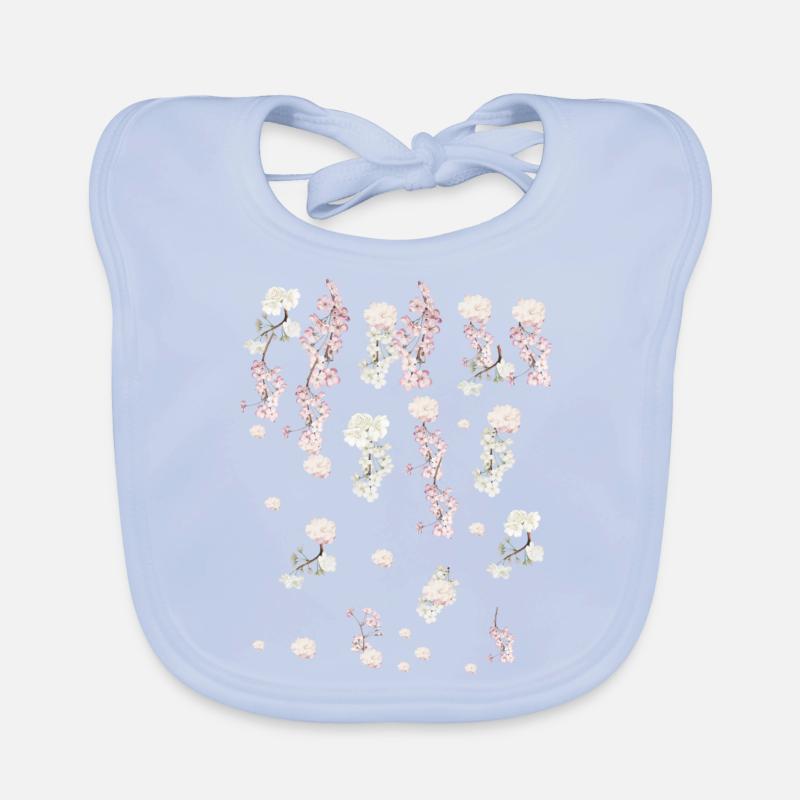 Spring,tendrils,flowers,blossom,cherry blossoms Organic Baby Bibs