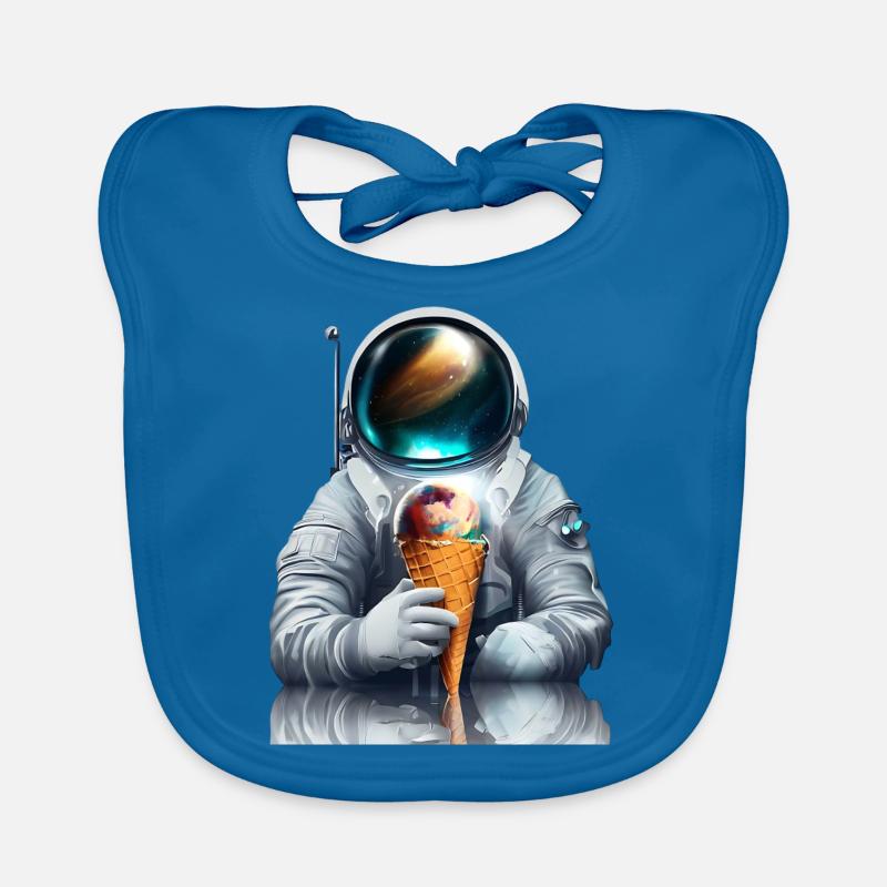 Waffle Ice Cream Astronaut Organic Baby Bibs