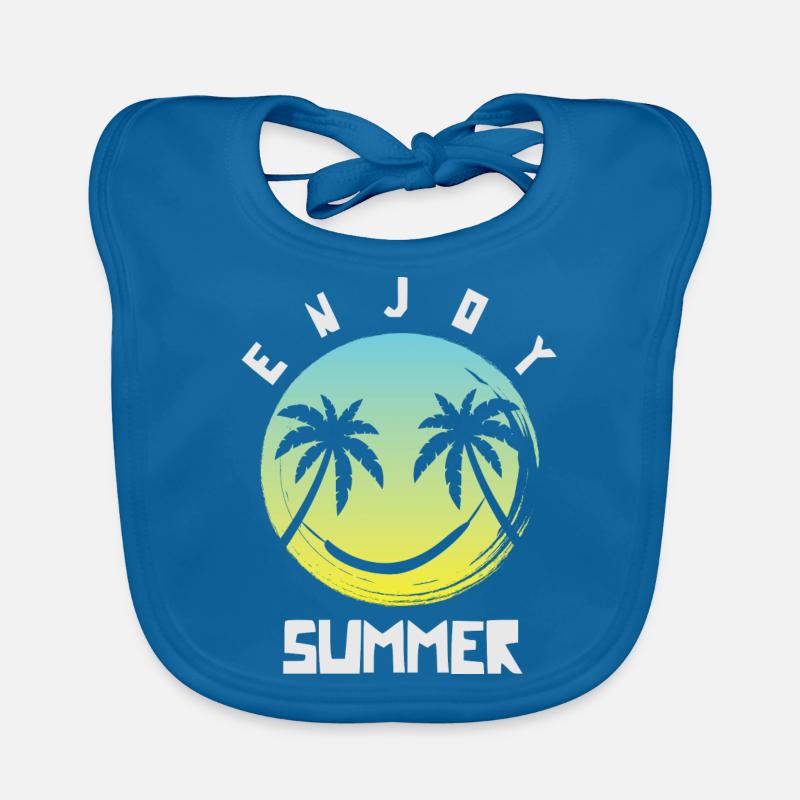Enjoy Summer - Baby Bio-Lätzchen - Pfauenblau